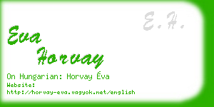 eva horvay business card
